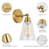 MWZ Gold Wall Sconce Set of 2,Modern Brushed Brass Sconces