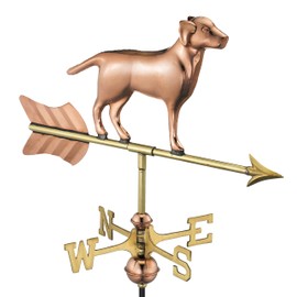 Good Directions Labrador Retriever/Dog Cottage Weathervane, Includes Roof Mount, Pure Copper