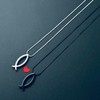 MOO&LEE Ichthys Pendant Necklace Jesus Fish Necklace for Men and