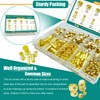 240PCS Brass Compression Sleeves Ferrules Inserts, 6 Sizes 1/2" 3/8"