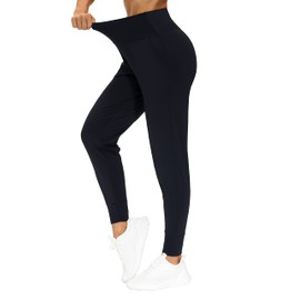 THE GYM PEOPLE Athletic Joggers for Women Sweatpants with Pockets Workout Tapered Lounge Yoga Pants Women's Leggings (Black, X-Large)