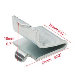 20 Pieces Adjustable Steel Pilaster Shelf Clips Support, Shelving Bracket Clips for Metal and Wood Shelves, Silver