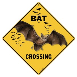 Bat Crossing 12" X 12" Aluminum Sign