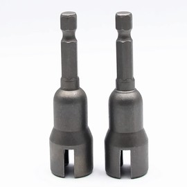 2PCS Power Wing Nut Driver, 1/4 Inch Hex Shank Slot Wing Nut Drill Bit Socket Wrenches Tool for Panel Nuts Screws Eye Q-Hanger C Hook Bolt
