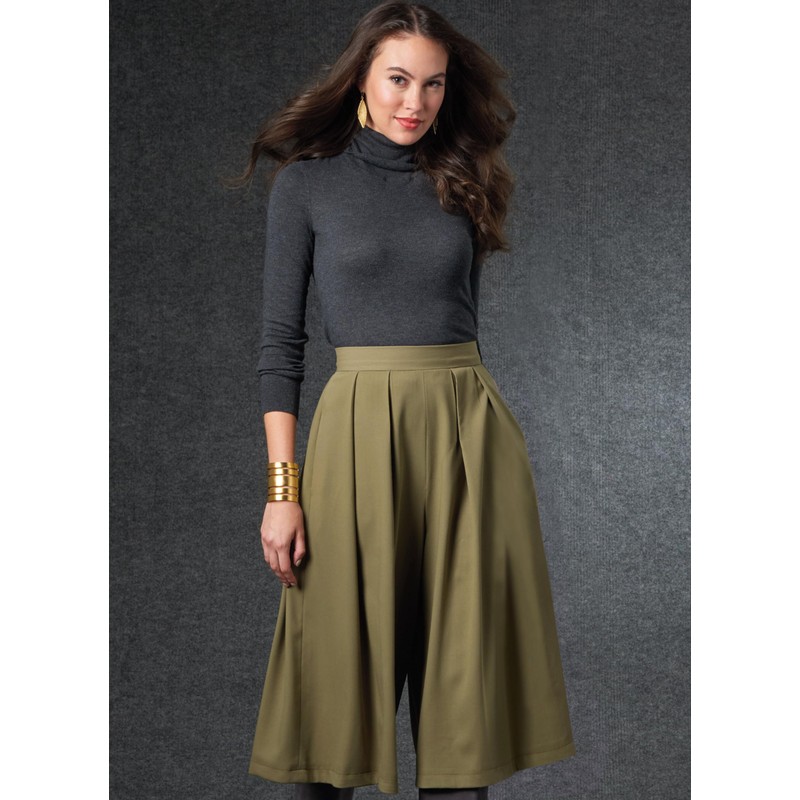 Vogue Patterns V1772A Misses Skirt/Pants S-M-L-XL-XXL, White