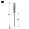 Trend Professional Helical Plunge Cutter, 8mm Shank, 6mm Cut Diameter