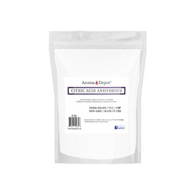 2 lbs. / 32 oz. Citric Acid - ANHYDROUS I Fine Granules I 100% Natural I Food Grade Lemon Salt I Flavoring agent I Non-GMO I FCC/USP I Grade A I Great for Cheese Making, Good for Bath Bombs, Kosher, Sour Salt in Bulk, Cleaning, Bath Bomb and Soapmaking.