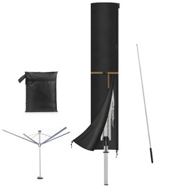 VANSHEIM Clothes Line Cover for Leifheit Laundry Umbrellas with Zip, Protective Cover for Leifheit Laundry Umbrella Protective Case Waterproof, Also for Diameter 300 cm Parasol Cover 170 x 32 cm