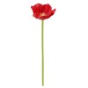 Unbranded Red Artificial Poppy Long Stem Silk Flowers Home Garden