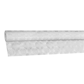 VEPATIM Damask Paper Tablecloth 1.20 m x 10 m White