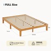 UOCFYK 12 Inch Solid Wood Platform Bed, Full Size Bed