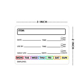 Removable Food Labels,2x3 Inch Freezer Pantry Stickers Labels for Bottles,Jars,Plastic,Meal Preparation and Reusable Containers,300 Pcs Per Roll
