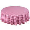 Oilcloth Tablecloth Washable Round 140 cm Red