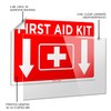 (Set of 2) First Aid Kit Sign - 10" x