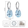 Philip Jones Sterling Silver Aquamarine Drop Earrings Created with Zircondia®