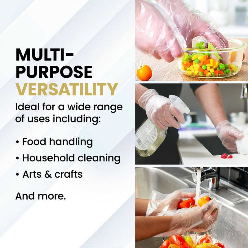 Poly Deli Gloves, Extra Large, Disposable Polyethylene Gloves, Food Handling,