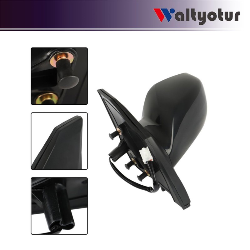 waltyotur Left Rearview Mirror Power Paintable Replacement for TO1320178 Replacement