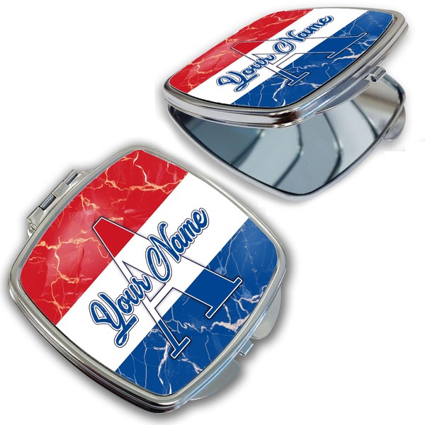 Bleu Reign Compact Personalized Pocket Mirror Custom Name Netherlands Flag