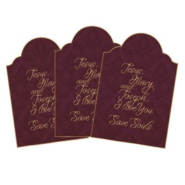 Needzo Religious Greeting Cards of Encouragement Prayer to the Holy Family Triptych Card and Envelopes, 9.5 x 7 Inches, Set of 3