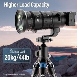 SIRUI Tripod Head KH-20, 360 Double Panorama Head with 36 mm Ball Head and 1/4 Inch Quick Release Plate for DSLR, Tripod, Monopod, Max. Load 20 kg