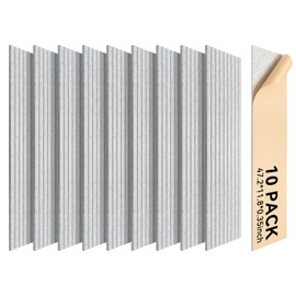 CINDALOG Self-Adhesive Acoustic Panels, 10 Pack Large Soundproof Wall Panel, High Density Sound Proof Panels, Decorative Absorbing Acoustic Treatment for Home Studio Office (Silver Grey)