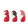 Northlight Set of 3 Gnomes Plush Christmas Figures, 4.5", Red