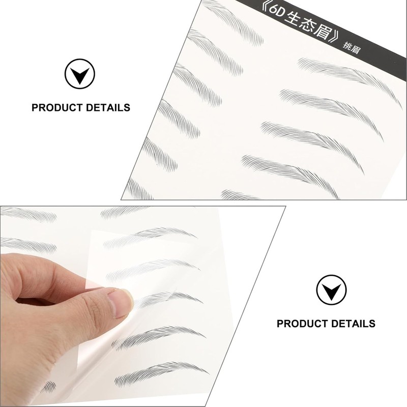 Balacoo 18piezas Pegatinas De Maquillaje Para Cejas Unidades Cómodas y