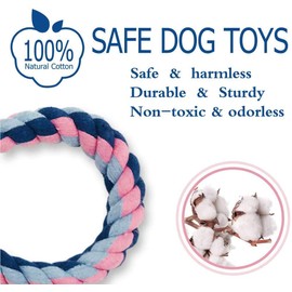 BSJ ASNI Large Tough Dog Rope Chew Toys for Aggressive Chewers Teething Toys for Puppies Bulk Dog Toy Set for Medium Large Breeds