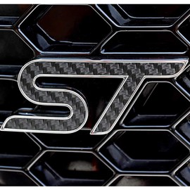 BocaDecals ST Emblem Insert Overlay Decals - Set of 2 - Fits Ford Explorer ST (Black, 2020-2024)