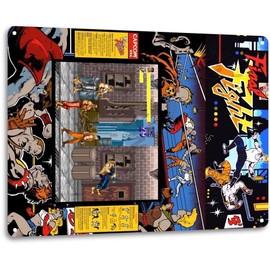 Final Fight Classic Capcom Arcade Marquee Game Room Wall Decor Large Metal Sign