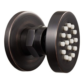 Solid Brass Body Spray Shower Jet - Round Massage Side Sprayer Spa System Shower Set Adjustable Wall Mounted, Oil Rubbed Bronze Finish