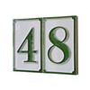 House Numbers Hand-painted Italian Ceramic Numbers Tiles Simple Green Design,