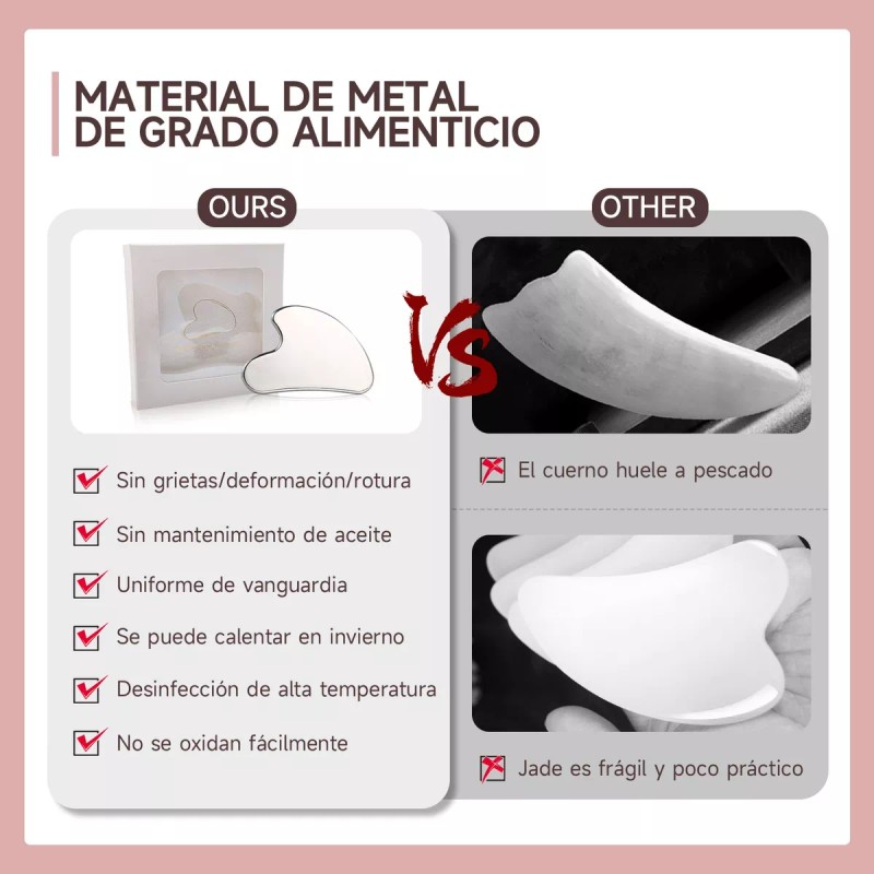 buriran Herramienta De Masaje Para Raspar Gua Sha De Acero