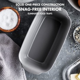 GreenPan Premiere Ovenware Healthy Ceramic Nonstick 1 lb. Loaf Baking Pan, Cast Aluminum, Warp-Free, Oven and Broiler safe to 600F,Dishwasher Safe, PFAS-Free, Gray