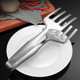 BBQ Tongs - Metal Barbecue Tongs for Kitchen - Heat-Resistant Cooking Accessories Kitchen Gadgets for Steak Fish Restaurant Buffet Serving Home Outdoor Barbecue