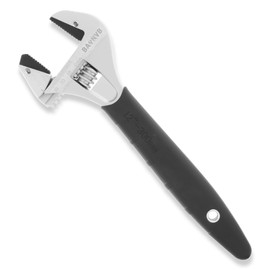 BAUNVB Adjustable Wrench 12 inch with Serrated Self-tightening Jaw, 43mm Wide Jaw Opening Wrench for Plumbing, Automotive, Industrial
