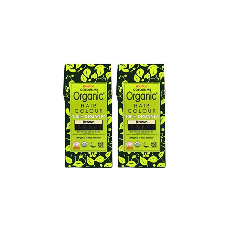 Radico Braun Pack of 2 Colour Me Organic Plant Hair