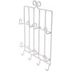 Bard's Wall Mounted Wrought Iron 4 Plate & 4 Saucer Display Hanger, White, 11" W x 18.5" H