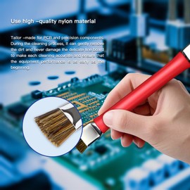 DXTTOOP Anti Static Brush Computer&Metal spudger Tool kit (8pcs) to Meet Your Simple Disassembly&Cleaning.It is Used for Mobile Phone,Keyboard,IC,PCB,CPU,Computer Motherboard and Circuit Board(Red)