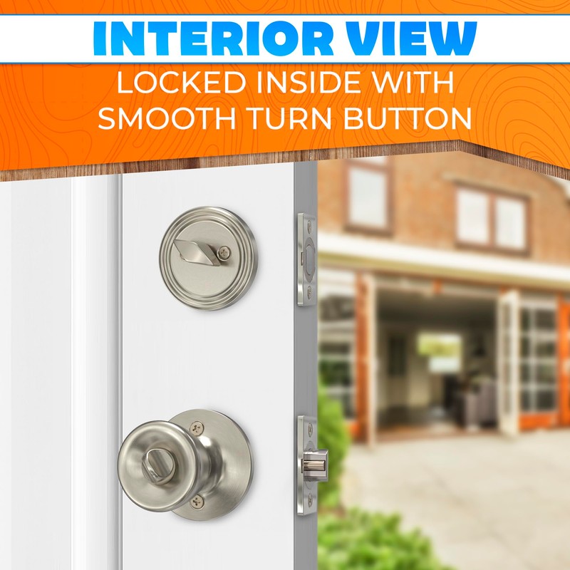 Set of 2 Mobile Home Door Knobs – Includes Keyed