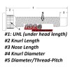 1320 Extended Wheel Stud for 94-05 Mazda Miata rear M12