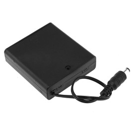 Nicear 5er-Pack DC 5,5 x 2,1 mm Stecker mit 4 x 1,5 V 6 V Batteriehalter mit Ein-/Ausschalter und Abdeckung AA-Batteriebox-Serie mit Abdeckung, einfach zu installieren