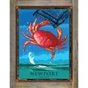 Northwest Art Mall Newport Oregon Dungeness Crab Rustic Metal Print