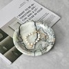 ZSHAWN Natural Cold Emerald Marble Ring Dish Jewelry Tray –