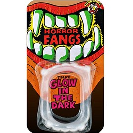 Funny Man Glo Monster Teeth of Novelty Joke Gag Tricks for Party Bag Filler Favor or Prank etc, Glow