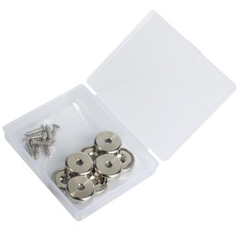 8 Pcs Neodymium Magnet, 20x7mm Strong Round Countersunk Hole Rare Earth Magnets With 10kg 22LB Holding Force, Pot Magnets With 8 Metal Screws for Whiteboards Refrigerator Kitchen Wall