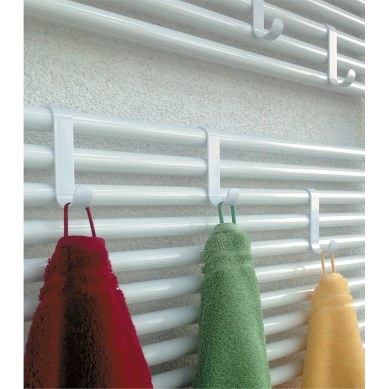 De-Plastik Radiator Hooks for Round Heaters, Towel Rail - Towel