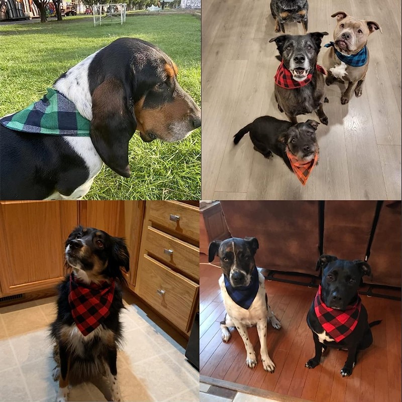 2 Pack Dog Bandana,Cat Bandanas,Washable Adjustable Triangle Pet Scarf Bibs