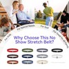 NQIYOOH No Show Elastic Belts for Women with Invisible Flat