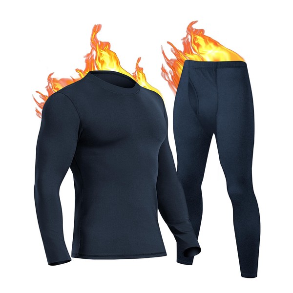 UNIQUEBLLA Long Johns Thermal Underwear Set for Men Thermal Base